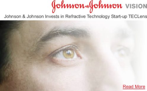 Johnson & Johnson Invests in Refractive Technology Start-up TECLens